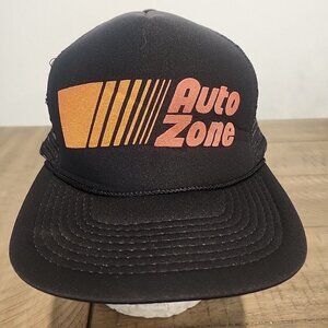 VTG Auto Zone Double Snapback Hat Foam Front Rope Cap 3D Puff Print Trucker Hat